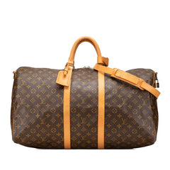 ルイ ヴィトン モノグラム キーポル55 ボストンバッグ トラベルバッグ 旅行用バッグ M41424 ブラウン PVC レザー レディース LOUIS VUITTON 【中古】