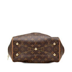 ルイ ヴィトン モノグラム ティヴォリPM ハンドバッグ M40143 ブラウン PVC レザー レディース LOUIS VUITTON 【中古】