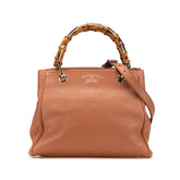 グッチ バンブー ハンドバッグ ショルダーバッグ 2WAY 336032 ブラウン レザー レディース GUCCI 【中古】
