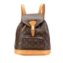 ルイ ヴィトン モノグラム モンスリMM リュック バックパック M51136 ブラウン PVC レザー レディース LOUIS VUITTON 【中古】