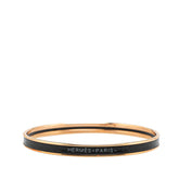 エルメス ユニ バングル ゴールド ブラック メッキ レディース HERMES 【中古】