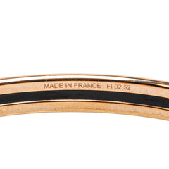 エルメス ユニ バングル ゴールド ブラック メッキ レディース HERMES 【中古】