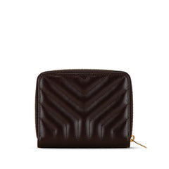 サンローラン キルティング ジョアン 二つ折り財布 コンパクトウォレット 668323 ワインレッド レザー レディース SAINT LAURENT 【中古】