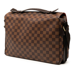 ルイ ヴィトン ダミエ ブロードウェイ ハンドバッグ ショルダーバッグ N42270 ブラウン PVC レザー メンズ LOUIS VUITTON 【中古】
