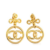 シャネル ココマーク ラウンド サークル スイング イヤリング ゴールド メッキ レディース CHANEL 【中古】