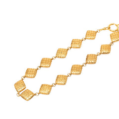 シャネル ダイヤモチーフ ひし形 マメ ネックレス チョーカー ゴールド メッキ レディース CHANEL 【中古】