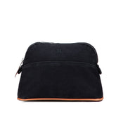 エルメス ボリードポーチ20 PM ポーチ ブラック キャンバス レザー レディース HERMES 【中古】