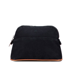 エルメス ボリードポーチ20 PM ポーチ ブラック キャンバス レザー レディース HERMES 【中古】