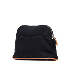 エルメス ボリードポーチ20 PM ポーチ ブラック キャンバス レザー レディース HERMES 【中古】