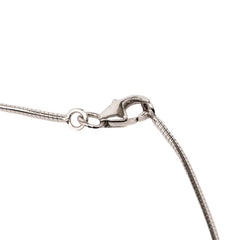 エルメス カージュ ド アッシュ Hキューブ ペンダントネックレス シルバー ブラック メタル レディース HERMES 【中古】