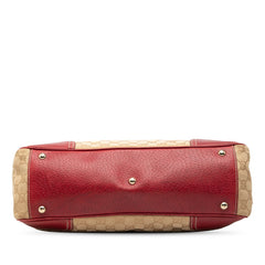 グッチ GGキャンバス プリンシー トートバッグ ショルダーバッグ 177052 ベージュ レッド キャンバス レザー レディース GUCCI 【中古】