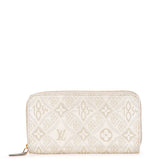 ルイ ヴィトン モノグラム ジャガード ジッピーウォレット SINCE1854 長財布 ラウンドファスナー M81172 ホワイト グレージュ キャンバス レザー レディース LOUIS VUITTON 【中古】