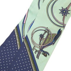 エルメス ツイリー Les Voitures a transformation 折り畳み式幌の馬車 スカーフ グリーン マルチカラー シルク レディース HERMES 【中古】