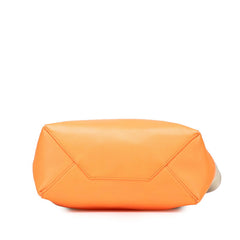 セリーヌ バーティカル カバ スモール ショルダーバッグ ハンドバッグ 2WAY ベージュ オレンジ レザー レディース CELINE 【中古】