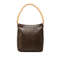 ルイ ヴィトン モノグラム ルーピングGM ショルダーバッグ トートバッグ M51145 ブラウン PVC レザー レディース LOUIS VUITTON 【中古】
