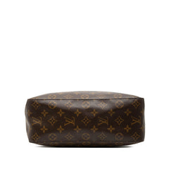 ルイ ヴィトン モノグラム ルーピングGM ショルダーバッグ トートバッグ M51145 ブラウン PVC レザー レディース LOUIS VUITTON 【中古】