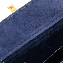 ディオール アディクト スモールボックス 斜め掛け ショルダーバッグ ネイビー レザー レディース Dior 【中古】