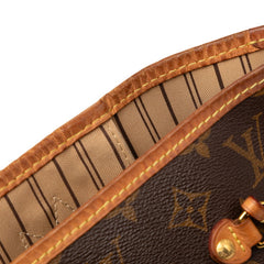ルイ ヴィトン モノグラム ネヴァーフルMM トートバッグ ショルダーバッグ M40156 ブラウン PVC レザー レディース LOUIS VUITTON 【中古】