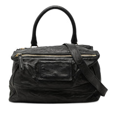 ジバンシー パンドラ シワ加工 ハンドバッグ ショルダーバッグ 2WAY ブラック レザー レディース Givenchy 【中古】