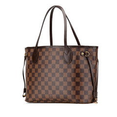 ルイ ヴィトン ダミエ ネヴァーフルPM トートバッグ ハンドバッグ N41359 エベヌ ブラウン PVC レザー レディース LOUIS VUITTON 【中古】
