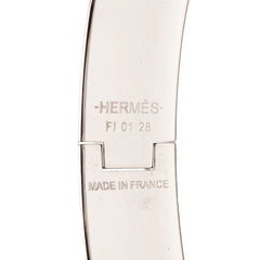 エルメス クリックH PM ブレスレット シルバー オレンジ メタル レディース HERMES 【中古】