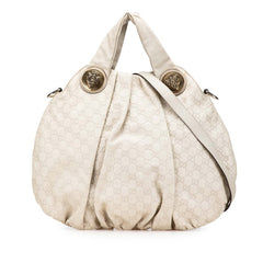 グッチ グッチシマ ヒステリア ハンドバッグ ワンショルダーバッグ 2WAY 197016 ベージュ レザー レディース GUCCI 【中古】
