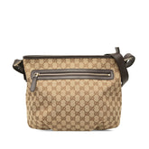 グッチ GGキャンバス 斜め掛け ショルダーバッグ 388930 ベージュ ブラウン キャンバス レザー レディース GUCCI 【中古】