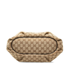 グッチ GGキャンバス 斜め掛け ショルダーバッグ 388930 ベージュ ブラウン キャンバス レザー レディース GUCCI 【中古】