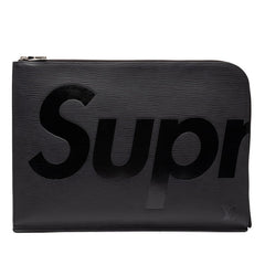 ルイ ヴィトン × シュプリーム Supreme エピ ポシェット ジュールGM クラッチバッグ M67754 ノワール ブラック レザー レディース LOUIS VUITTON 中古