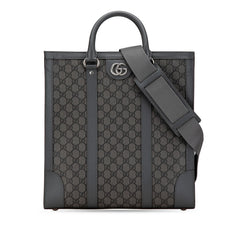 グッチ GGスプリーム オフィディア ミディアム ハンドバッグ ショルダーバッグ 2WAY 731793 グレー PVC レザー レディース GUCCI 【中古】