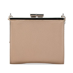 ブルガリ チェーン ショルダーウォレット グレージュ ベージュ レザー レディース BVLGARI 【中古】
