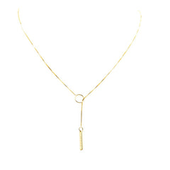 グッチ ラリアット ネックレス K18YG イエローゴールド レディース GUCCI 【中古】