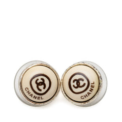 シャネル ココマーク スタッドピアス 00T アイボリー シルバー メタル レディース CHANEL 【中古】