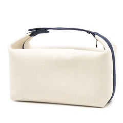 エルメス ブリッドアブラックGM カブリオル ハンドバッグ ベージュ ネイビー トワルアッシュ レディース HERMES 【中古】