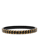シャネル ヴィンテージ バングル ゴールド ブラック メッキ レディース CHANEL 【中古】