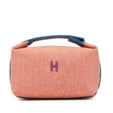 エルメス ブリッドアブラックGM ハンドバッグ オレンジ ブルー キャンバス レディース HERMES 【中古】