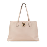 ルイ ヴィトン ロックミー ショッパー ショルダーバッグ トートバッグ M57346 グレージュ ベージュ レザー レディース LOUIS VUITTON 中古