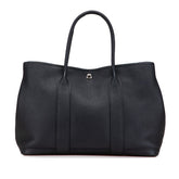 エルメス ガーデンパーティPM トートバッグ ブラック シルバー金具 ネゴンダ レディース HERMES 【中古】