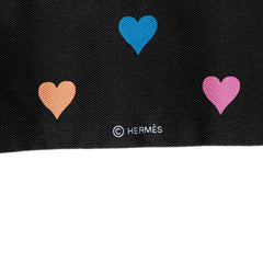 エルメス ツイリー Tea Time ティータイム スカーフ ブラック ホワイト マルチカラー シルク レディース HERMES 【中古】