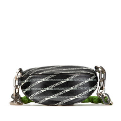 バレンシアガ スーベニア ウエストバッグ ボディバッグ 518163 ブラック グリーン レザー レディース BALENCIAGA 中古