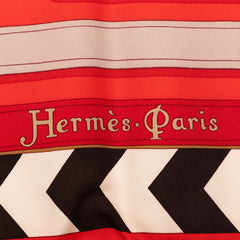 エルメス カレ90 Panoplie Equestre 乗馬の装具一式 スカーフ レッド マルチカラー シルク レディース HERMES 【中古】