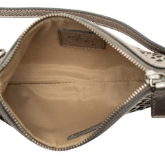 バーバリー ノバチェック ハンドバッグ ワンショルダーバッグ シルバー レザー レディース BURBERRY 中古