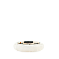 ルイ ヴィトン バーグ LVストーン リング 指輪 #M MP2358 ホワイト メタル プラスチック メンズ LOUIS VUITTON 【中古】