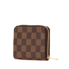 ルイ ヴィトン ダミエ ジッピーコインパース コインケース N63070 ブラウン PVC メッキ レディース LOUIS VUITTON 【中古】