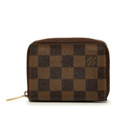 ルイ ヴィトン ダミエ エベヌ ジッピー コインパース コインケース 財布 N63070 ブラウン PVC レザー レディース LOUIS VUITTON 中古