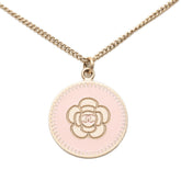 シャネル ココマーク カメリア ネックレス 06P ゴールド ピンク メッキ レディース CHANEL 【中古】