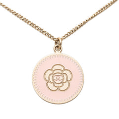 シャネル ココマーク カメリア ネックレス 06P ゴールド ピンク メッキ レディース CHANEL 【中古】