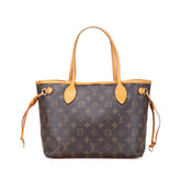 ルイ ヴィトン モノグラム ネヴァーフルPM ハンドバッグ トートバッグ M40155 ブラウン PVC レザー レディース LOUIS VUITTON 【中古】