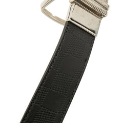 ルイ ヴィトン ダミエ アンフィニ サンチュール ボストン ベルト サイズ:100/40 M9674 ブラック レザー メンズ LOUIS VUITTON 【中古】
