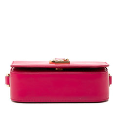 サンローラン カサンドラ YSLロゴ 斜め掛け ショルダーバッグ 367079 ピンク ゴールド レザー レディース SAINT LAURENT 中古